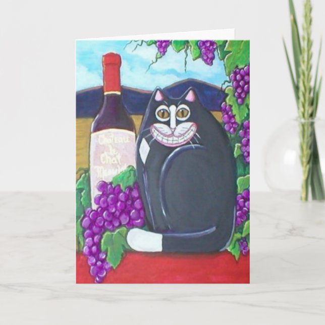 Winery Cat Hälsning Kort (Framsida)