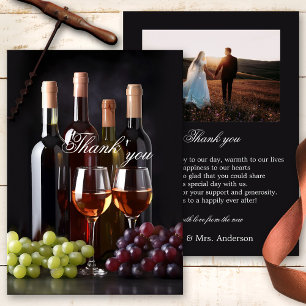 Winery eller Vineyard Vin Bröllop Photo Tack Kort