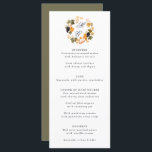 Winery Monogram Fall Wandeand Vineyard Bröllop Meny<br><div class="desc">Fira vinodlingen bröllop med det här charmerande fallinspirerade menykortet, som har en rustisk monogramutandningsdesign med höstlöv. Perfekt för vineriet bröllop och säsong firande lägger den här menyn till en mysigt beröring för eleganten i bord. Helt anpassade med din bröllop-meny, på baksidan: namn och bröllop är det en vacker detalj för...</div>