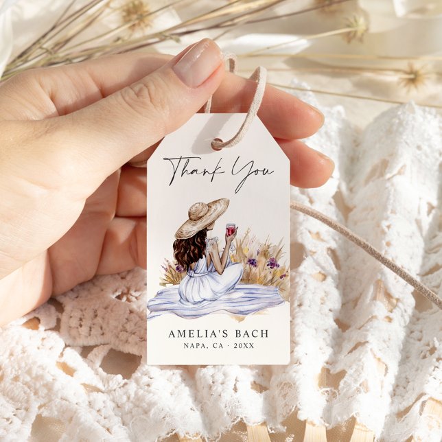 Winery Picnic Cottage Bachelorette Presentetikett (Skapare uppladdad)