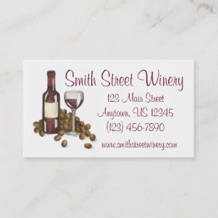 Winery Red Vin Flaska Shop Pub Glass Restaurang Visitkort