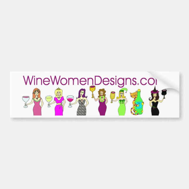 WineWomenDesigns.com bildekal (Framsidan)