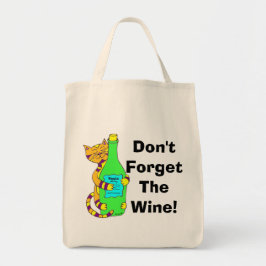 Wineycat "glömmer inte vinet!", Shopping bag Tygkasse