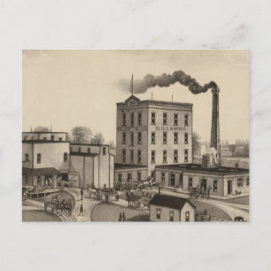 Winfield Roller Mills, Blissand Wood, Kansas Vykort