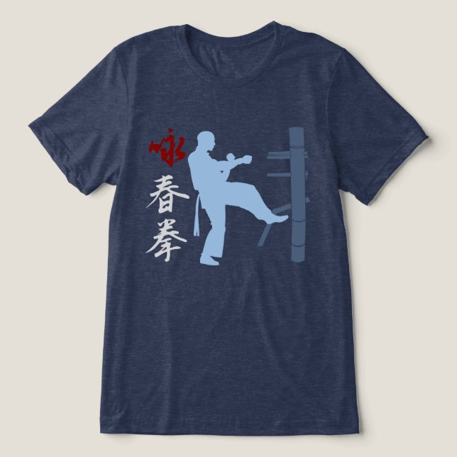 Wing Chun Kung Fu Tri-Blend Shirt T (Design Framsida)