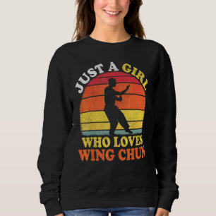 Wing Chun Vintage Retro Bara En Tjej Som Älskar Wi T Shirt