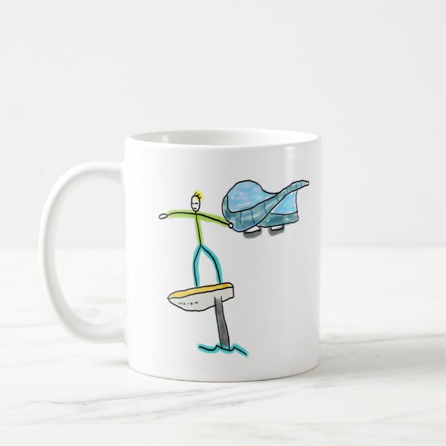 Wing Foiling Stickman Kaffemugg (Vänster)