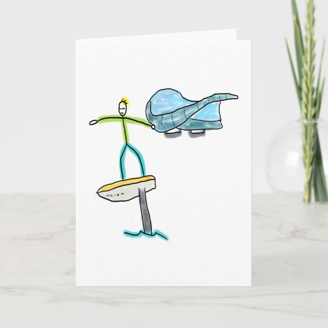 Wing Foiling Stickman Kort (Framsida)