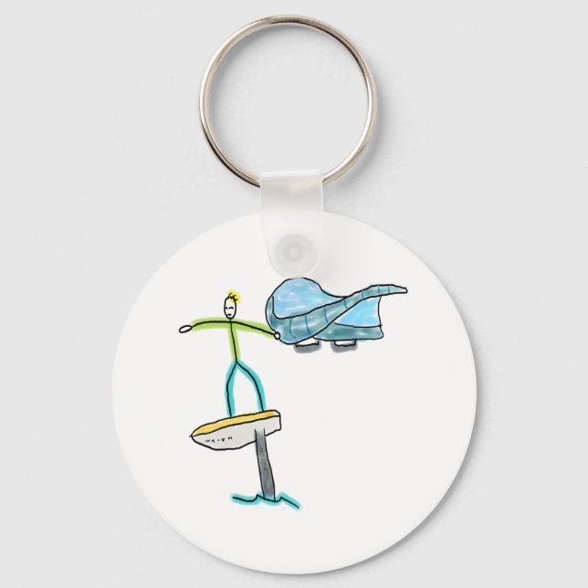 Wing Foiling Stickman Nyckelring (Framsida)