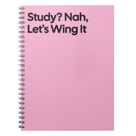 Wing It Funny Study Notebook Anteckningsbok