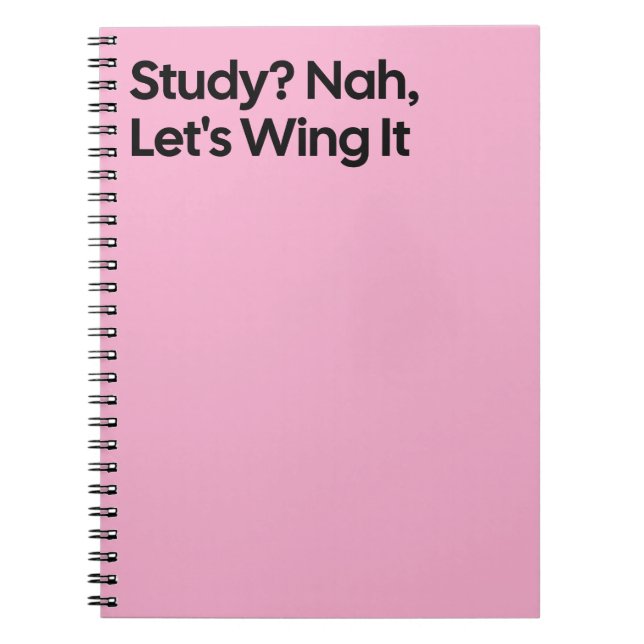 Wing It Funny Study Notebook Anteckningsbok (Framsidan)