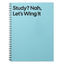 Wing It Funny Study Notebook Anteckningsbok