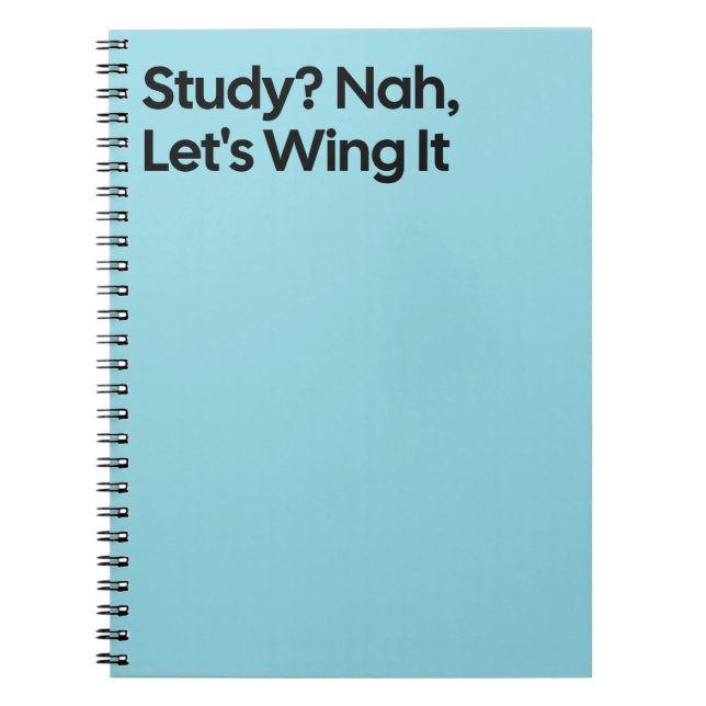 Wing It Funny Study Notebook Anteckningsbok (Framsidan)
