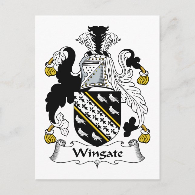 Wingate Family Crest Vykort (Framsida)