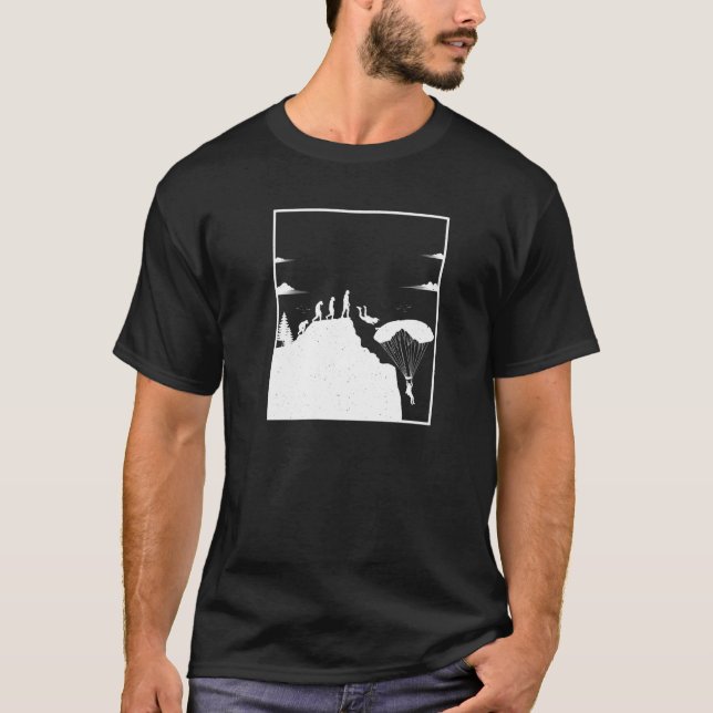Wingdräkt Basejumping Skydiving Evolution T Shirt (Framsida)