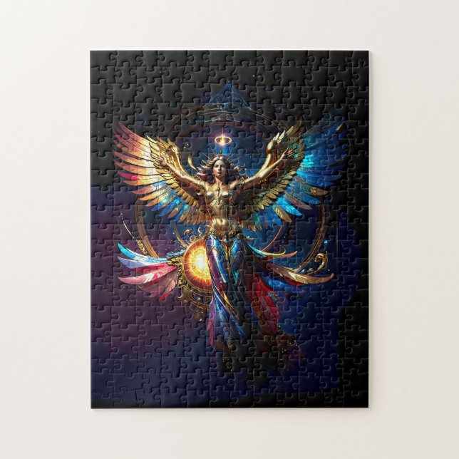 Winged Angel of Liberty Fantasy Art Pussel (Vertikal)