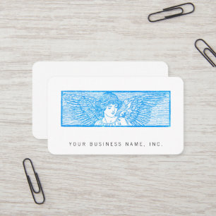 Winged Angel Ornament Letterpress Stil Visitkort