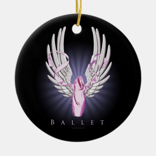 Winged Ballet (Dance) Julgransprydnad Keramik (Framsidan)