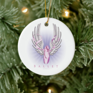 Winged Ballet (dance), keramiskt prydnadsföremål Julgransprydnad Keramik
