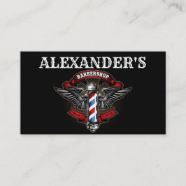 Winged Barber Pole Personalize Visitkort