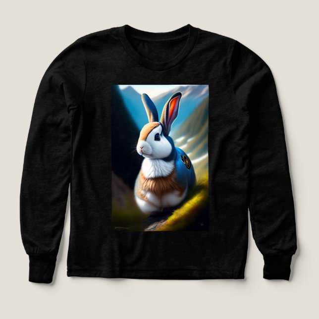 Winged Bunny Trailblazer: Boys’ Tri-Blend Adventur T Shirt (Design framsida)