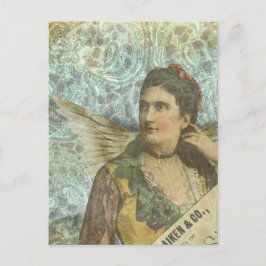 Winged Dam Digital Collage Vykort