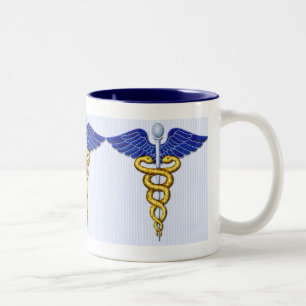 Winged Doktor Caduceus Två-Tonad Mugg