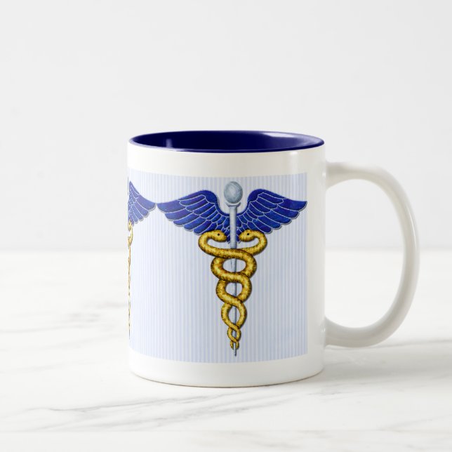 Winged Doktor Caduceus Två-Tonad Mugg (Höger)