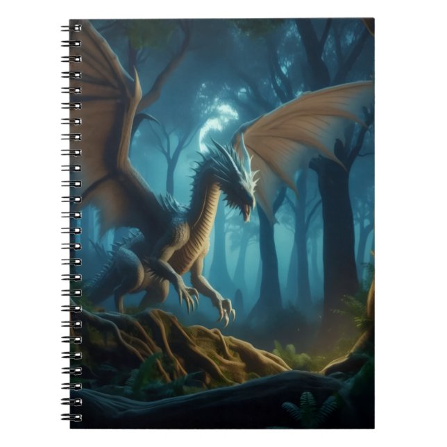 Winged Draco Notebook Anteckningsbok (Framsidan)