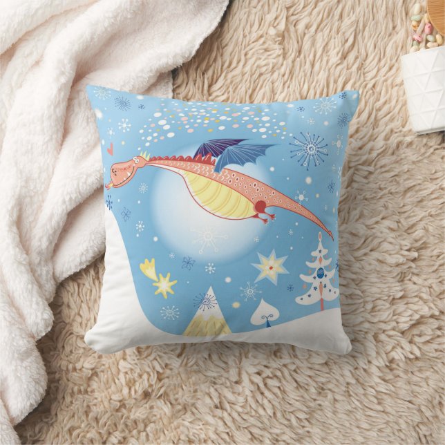 Winged Dragon Pillow Kudde (Filt)