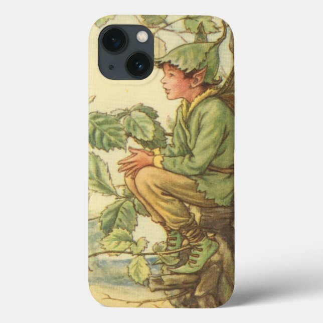 Winged Elm Fairy Sitta i Träd (Baksida)