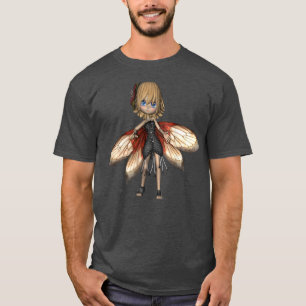 Winged Fairy Girl Anime Stil T Shirt