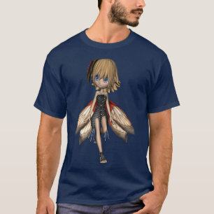 Winged Fairy Girl Anime Stil T Shirt