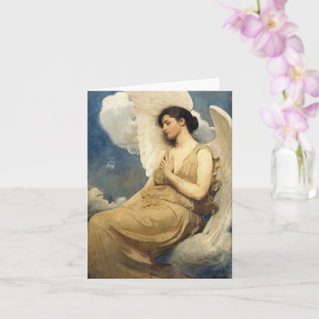 Winged Figur av Abbott Handerson Thayer Angel Art Kort (Orkide)