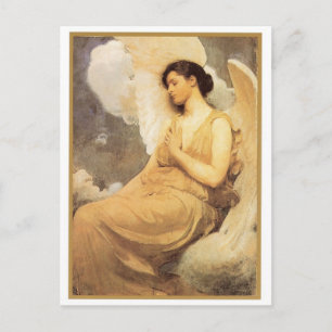 Winged Figur jul Helg Vykort
