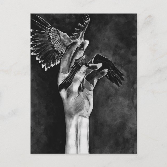 Winged Finger Artwork - "Reclated" Vykort (Framsida)