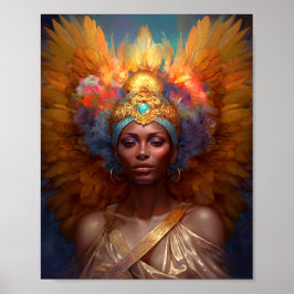 Winged Goddess Fantasy Art Poster