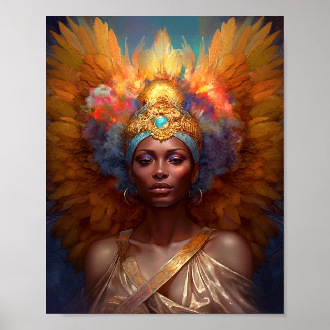 Winged Goddess Fantasy Art Poster (Framsidan)