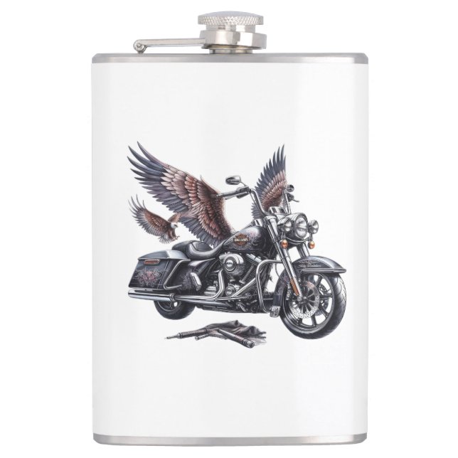 Winged Harley-Davidson Motorcycle Watercolor Illus Fickplunta (Framsidan)