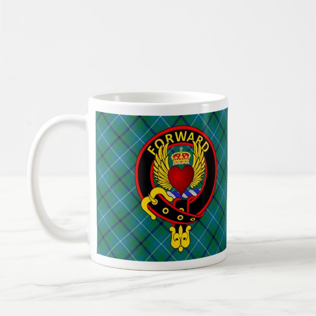 Winged Heart Ancient Douglas tartan mugg (Vänster)