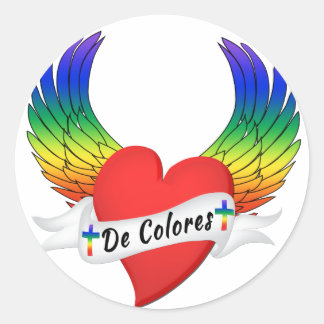 Winged Heart DeColores Palanca Sticker Runt Klistermärke