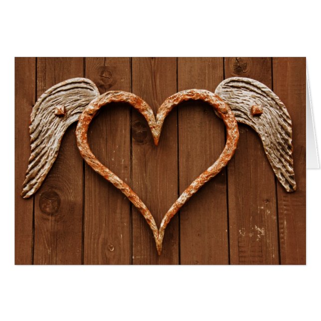 Winged Heart Hälsningskort (Framsidan Horizontal)