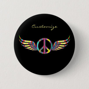 Winged Hippie Peace Symbol Thunder_Cove Knapp