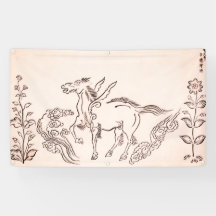 WINGED HORSE JAPANESE Banner