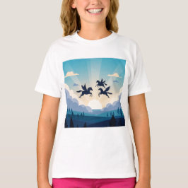 Winged horses t shirt