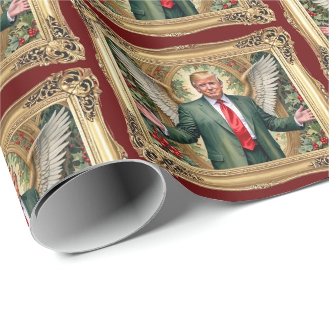 Winged MAGA Trump Vintage-Stil Luxury-jul Presentpapper (Rullad Hörn)