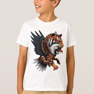 Winged Majesty: The Tiger-Eagle Hybrid T Shirt