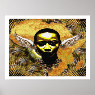 Winged Öron Angel för Afrika Poster
