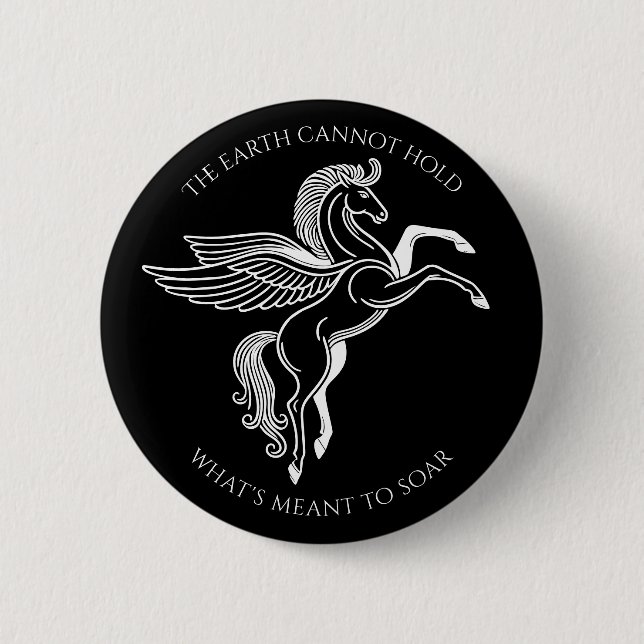 Winged Pegasus: inspirationell grekisk mytologi Knapp (Framsida)