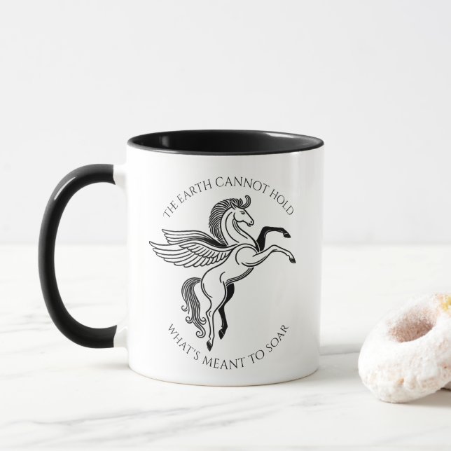 Winged Pegasus: inspirationell grekisk mytologi Mugg (Med munk)